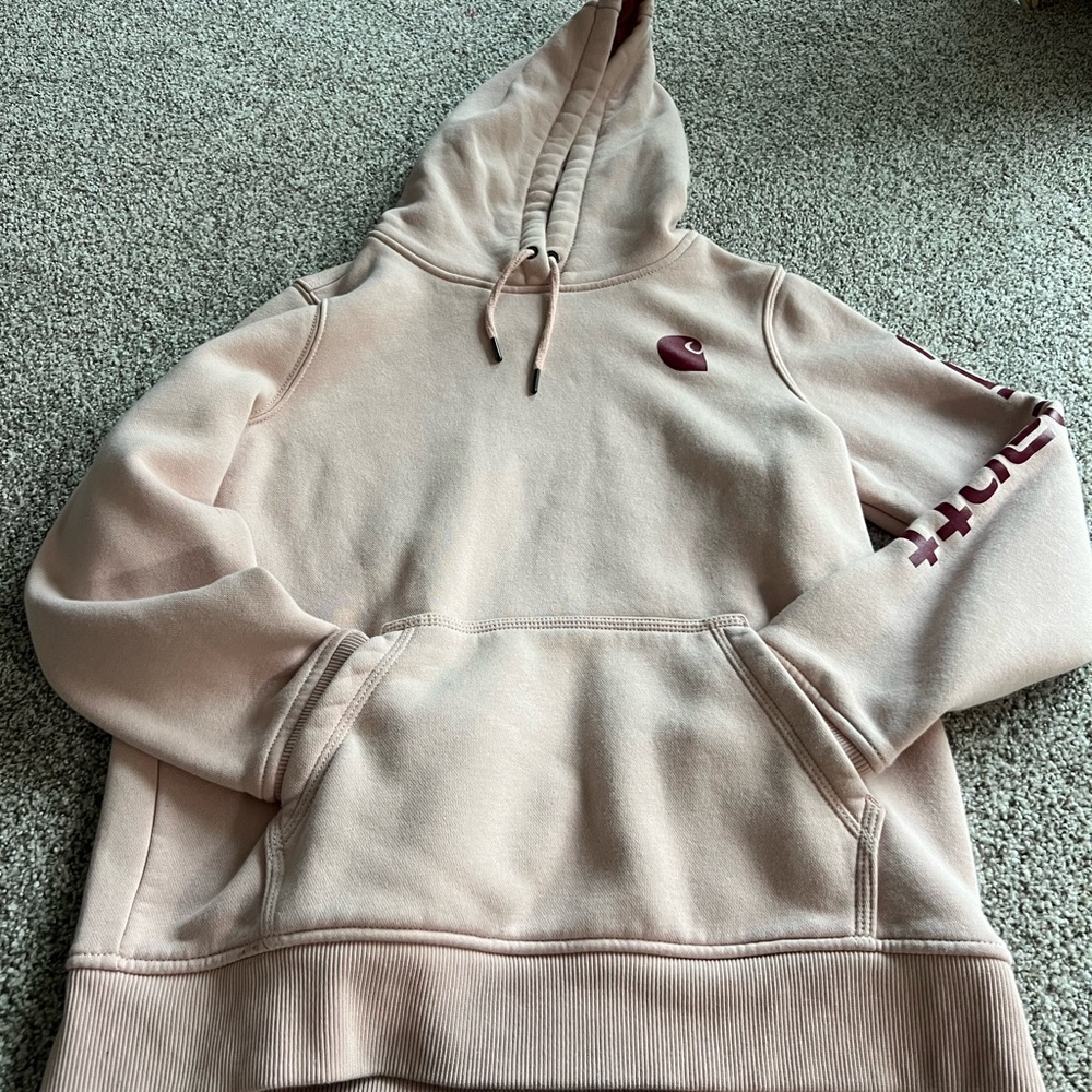 Carhartt Cream Oversized Hoodie Long Sleeve